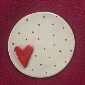 The polka heart trinket dish